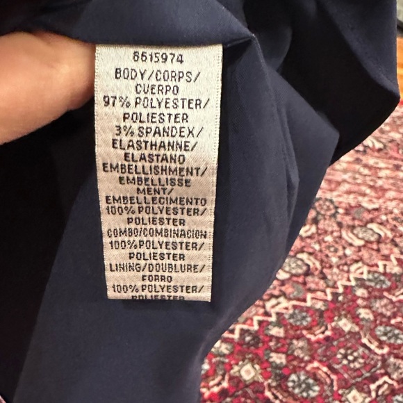 NWT JS Collections Illusion Lace Neck Mermaid Dress NEW Gown Navy Blue - Picture 12 of 13